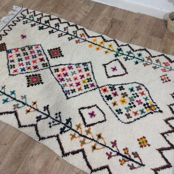 Image 1 of Handmade Berber Rug with Colorful Symbols – Handmade Moroccan Carpet (240 × 145 cm)