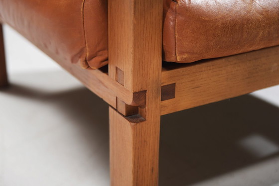 Image 1 of Vintage S15 fauteuils van leer, ontworpen door Pierre Chapo - Atelier Chapo, Frankrijk, 1967.