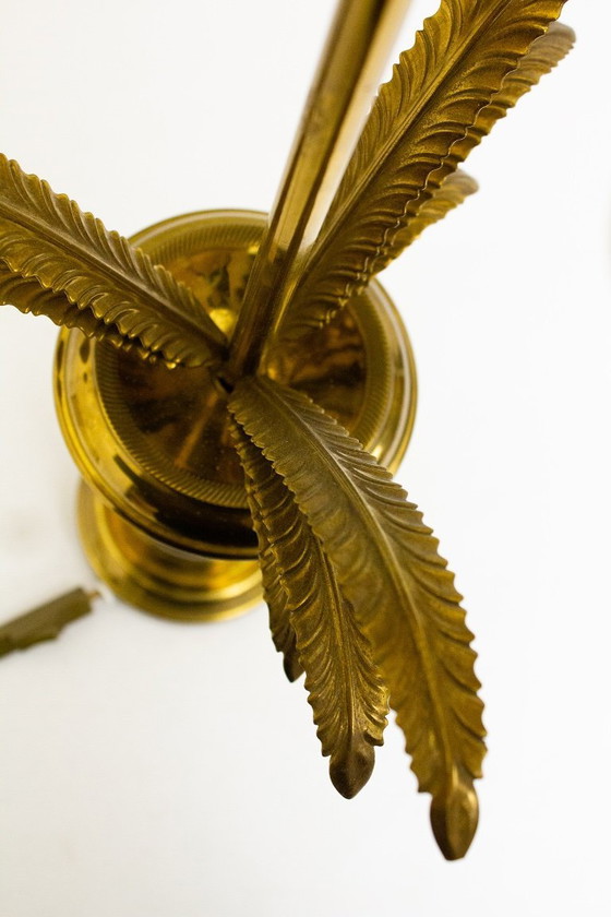 Image 1 of 80's brass neoclassical table lamp Maison Charles