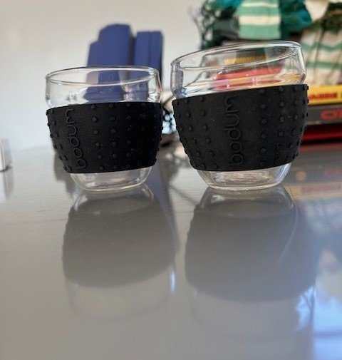 2X Bodum Pavina Espresso Glasses