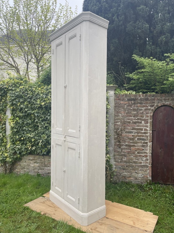 Image 1 of Tall Narrow Kitchen Cupboard Serving Cabinet Display Cabinet 260 cm. French