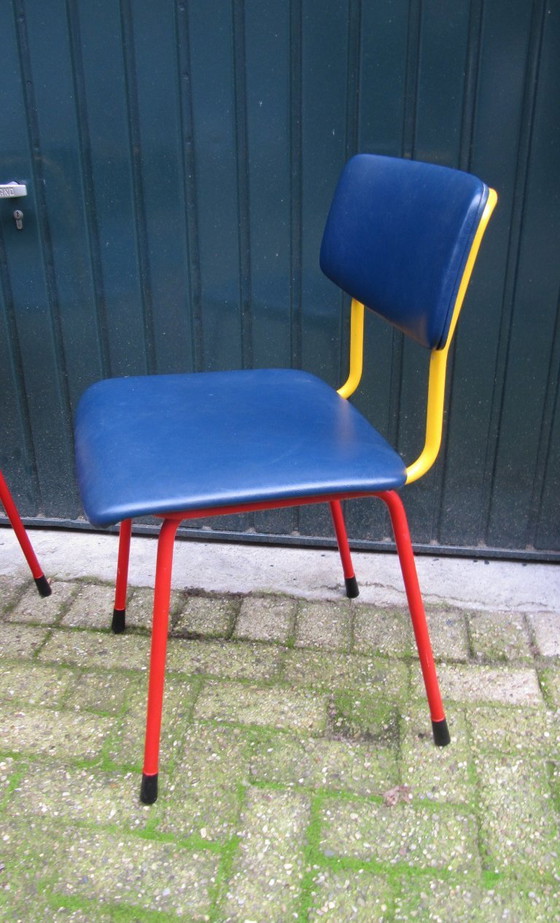 Image 1 of 6x Gispen Tubular Chairs, model 1231, ca. 1960s