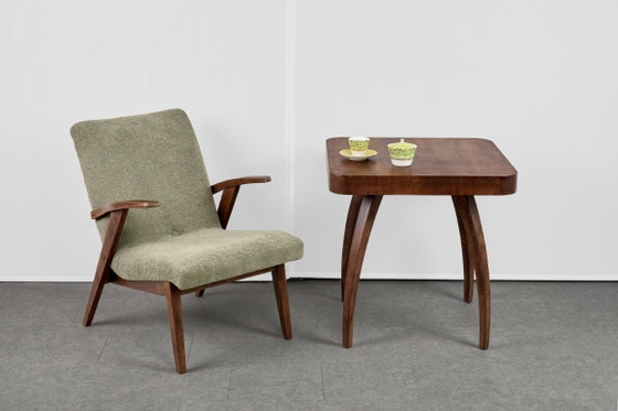 Iconic Armchair by Mieczysław Puchała, 1960s, Poland – Textile, Wood (photo 11 of 17)