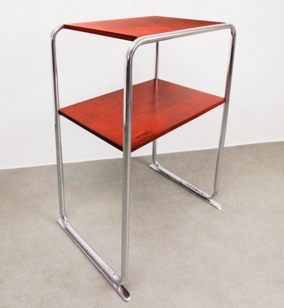 Image 1 of Tavolo Bauhaus in cromo di Marcel Breuer "Carmin piccolo"