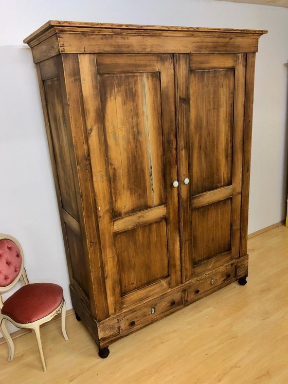 Image 1 of Country-style wardrobe in shabby chic style / Art Nouveau wardrobe, antique wardrobe