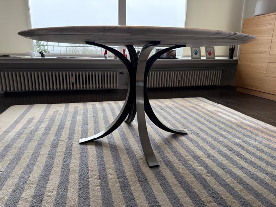 Image 1 of Iconic vintage marble dining table – Osvaldo Borsani – 140cm
