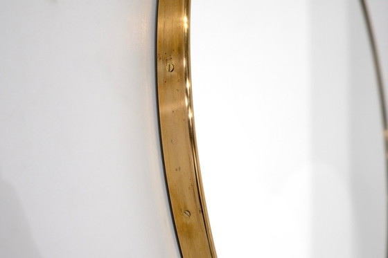 Image 1 of Vintage brass mirror, Italy, 1960s.