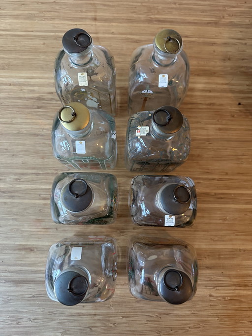 Lot de 8 bouteilles de Noël vintage Holmegaard - en parfait état