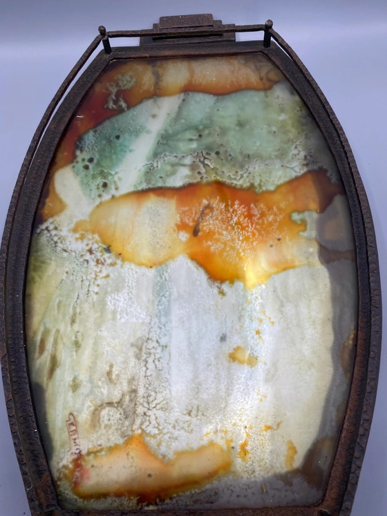 Grande vassoio Art Déco in ferro martellato firmato Germonde, circa 1930 – Oggetti decorativi, Wood, Glass (photo 3 of 10)