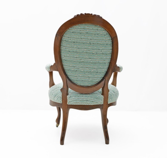 Image 1 of Een paar Franse fauteuils in Louis Philippe-stijl, 19e eeuw.