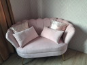 Nouveau banc coquillage rose clair avec coussins de luxe supplémentaires