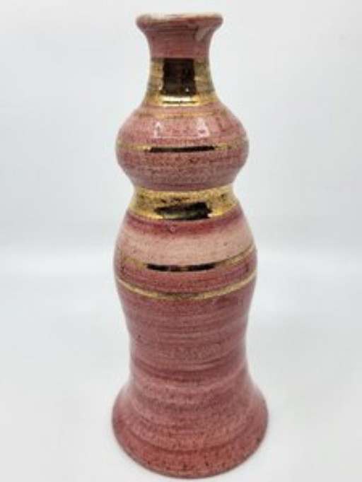 Georges Pelletier soliflore vase Fine gold decoration France 1970