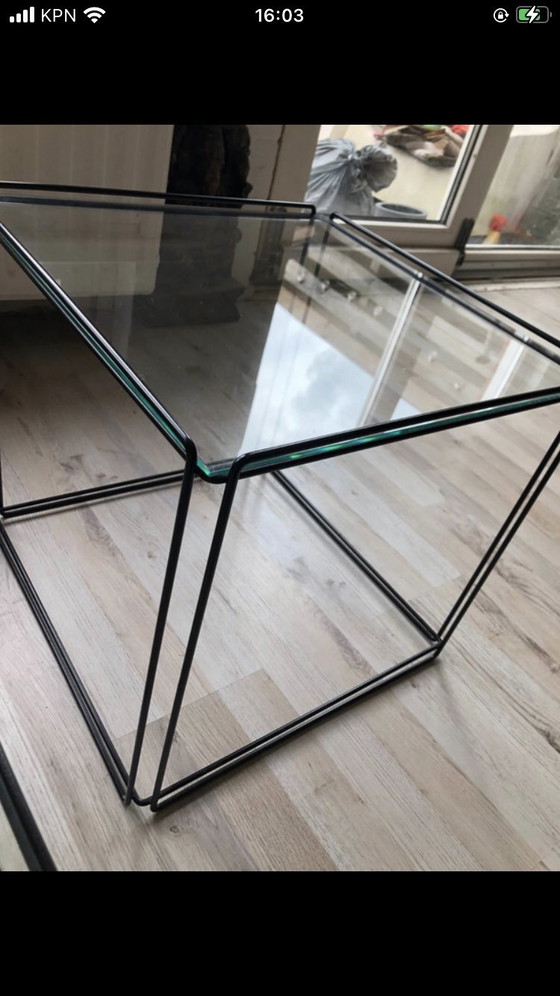 Image 1 of Dreiteiliges Set Isocele-Beistelltische von Max Sauze für Arrow – 1970er Jahre