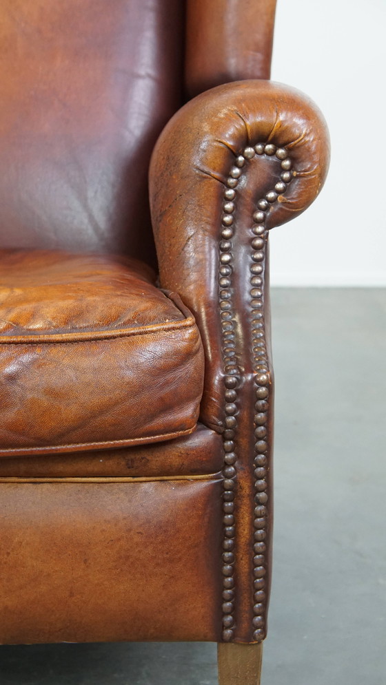 Image 1 of Vintage Schapenleren Oorfauteuil