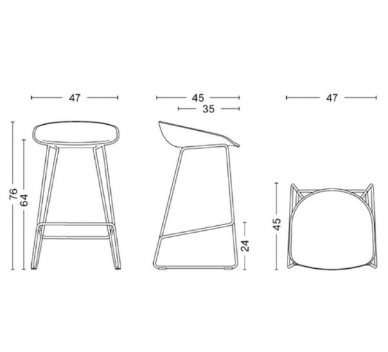 About A Stool Barstool HAY AAS39 | 3 Design Barstools – Wool (photo 2 of 8)