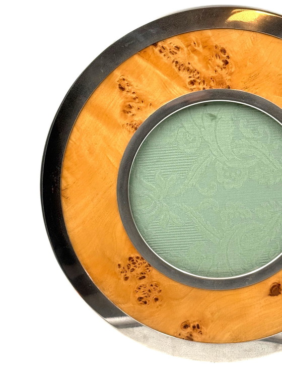 Image 1 of Cadre à photos en loupe de style régence hollywoodienne, Nucci Valsecchi Italie 1970