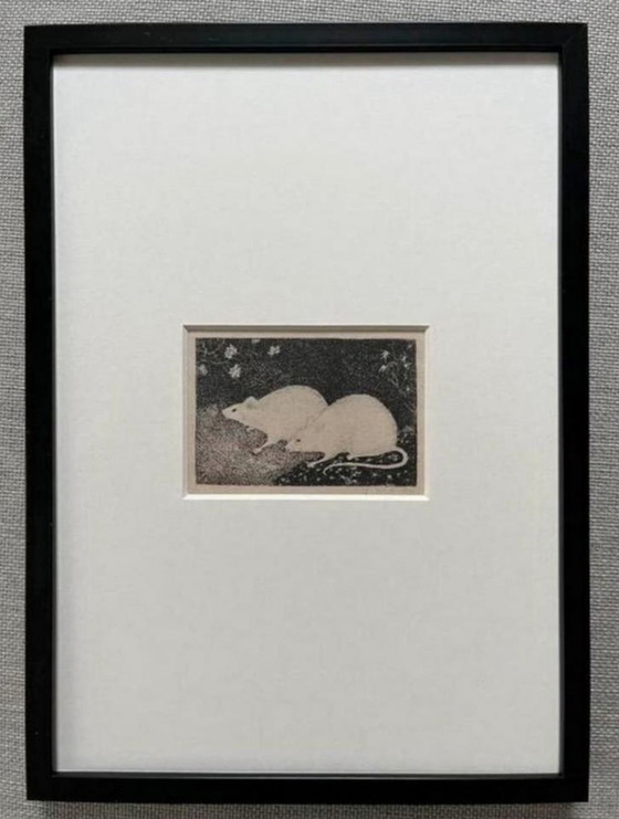 Image 1 of Jan Mankes 1889-1920 / Original Heliogravüre Maus 1923 (wunderschön gerahmt)