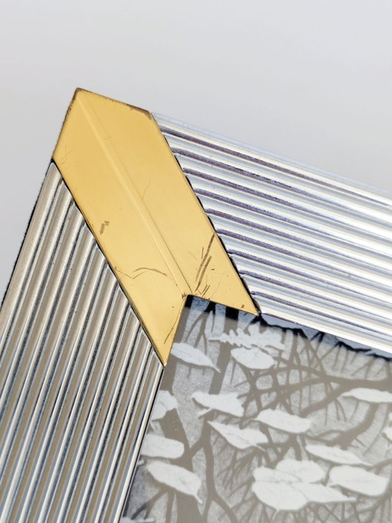 Image 1 of Ensemble de 3 cadres photo vintage en laiton argenté, 13 x 18 cm