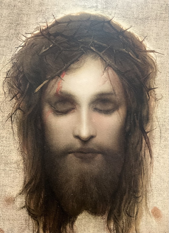 Image 1 of Grande stampa antica di Gesù Cristo – Roberto Hoesch, Milano