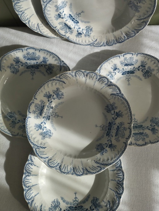 Image 1 of "Regencia": 6 platos hondos de piedra de hierro de St-Amand & Hamage