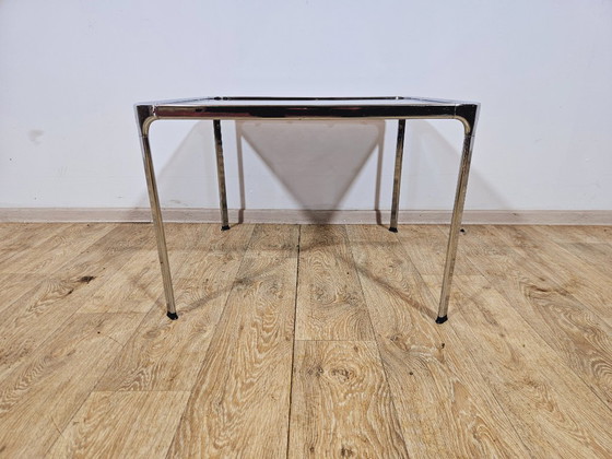 Image 1 of Mid-Century Modern Coffee Table – Chrome and Smoked Glass, Italy, 1970s.