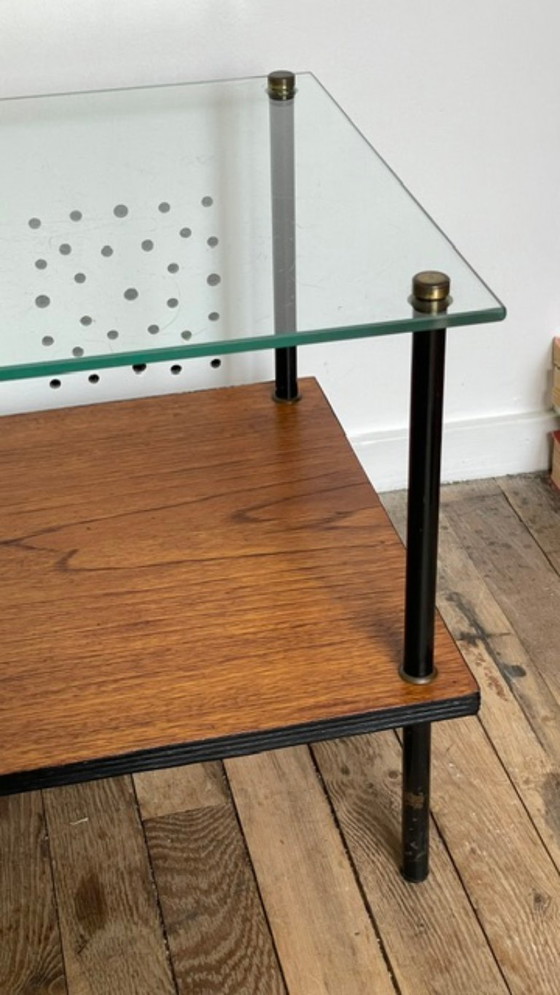 1960 Double-Tier Coffee Table – Saint Gobain, Brass, Metal (photo 8 of 31)