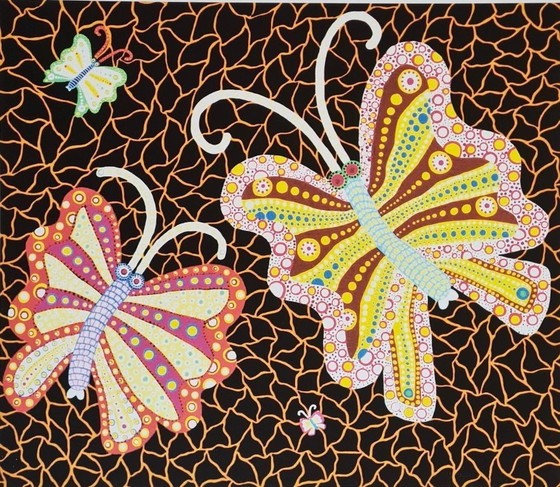 Image 1 of D'après Yayoi Kusama, Papillons, Lithographie, années 1990