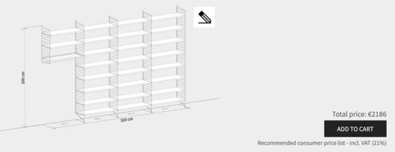 Image 1 of Meubles String - étagère murale/porte-vêtements