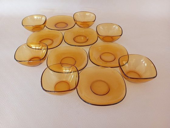 Image 1 of Coppe da dessert in ambra Vereco (Francia)