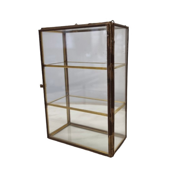 Image 1 of Hollywood Regency brass display cabinet