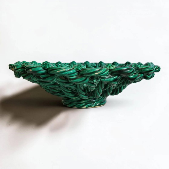 Cesta de cerámica trenzada firmada Vallauris – Cuencos, Porcelain, Ceramic, Vintage (photo 10 of 13)