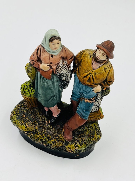 Vintage Fishermen Statuette from La Panne – J. H. Hand – J.H. Hand, Decorative Objects, Ceramic (photo 3 of 11)