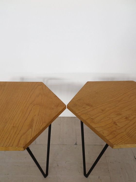 Tables basses de Gio Ponti pour Isa, Italie, années 50, lot de 2 – Bois, Métal (photo 7 of 12)