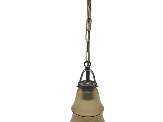 Art Nouveau Ceiling Lamp, Former Austro-Hungarian Empire, 1900s – Ceiling lights, Glass, Metal (photo 7 of 12)