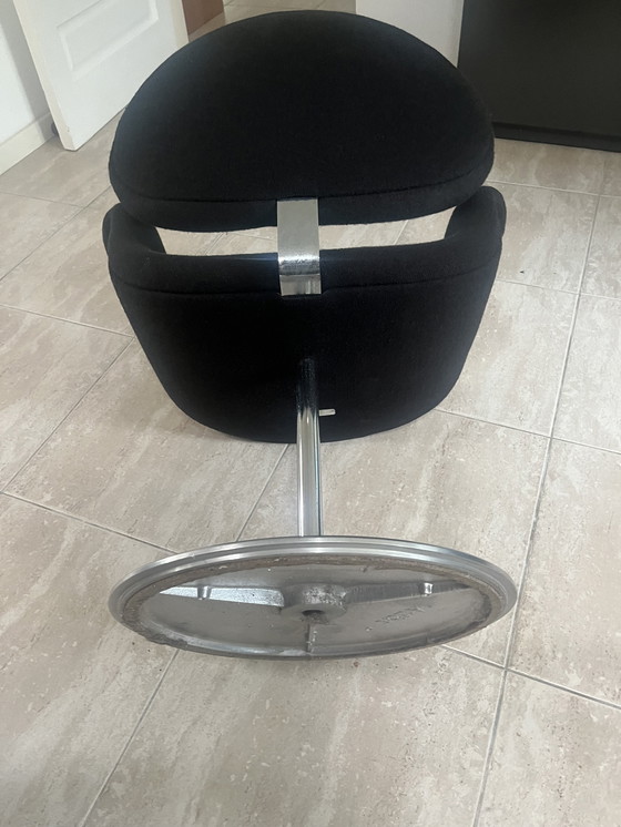 Image 1 of 2x Artifort Little Tulip negro tapizado