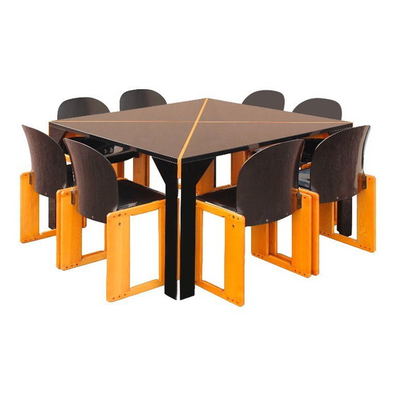 Image 1 of 8x "Dialogo" chairs by Afra and Tobia Scarpa for B&B Italia, 1973