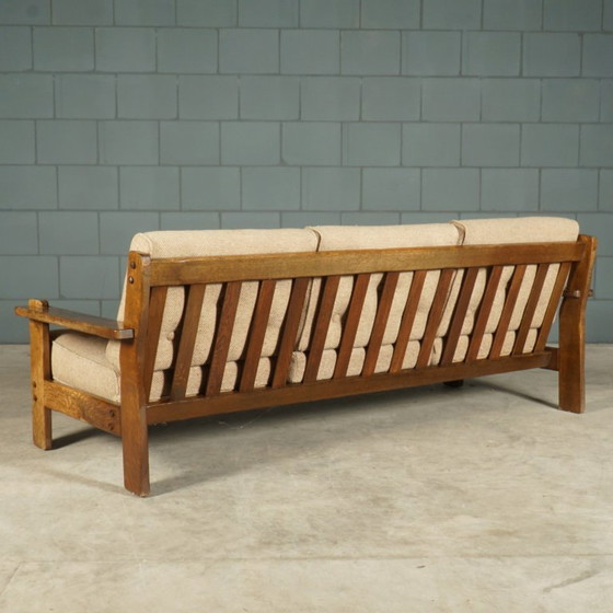 Image 1 of Vintage Scandinavische driezitsbank – in stijl van Asko Finland – jaren 60