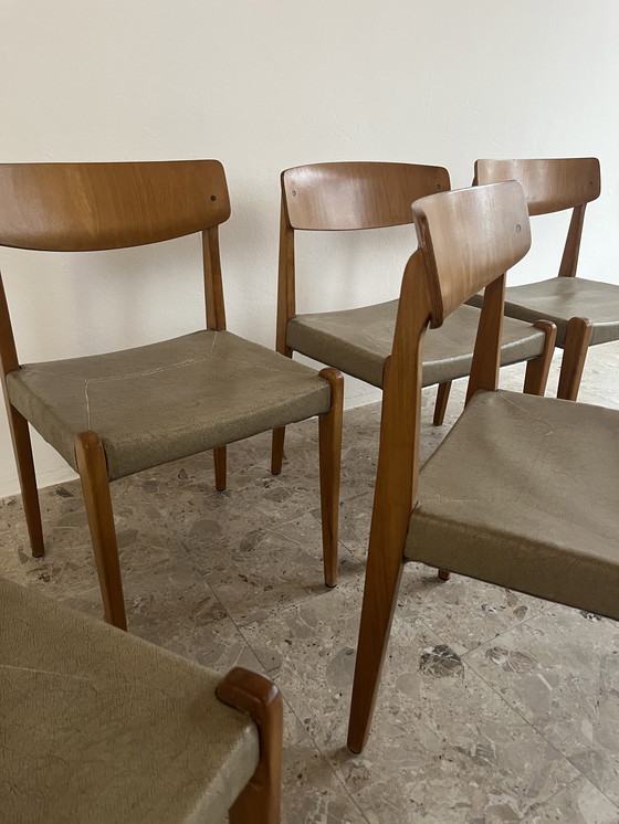 Image 1 of Mid-century dining chairs, set of 6; Thonet, model 640L