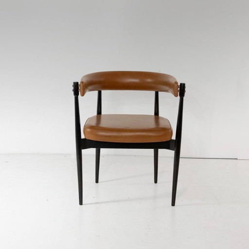 1x  Vintage Italian Design Office Chair, Design Flam Sansoni for A. Dal Vera e Figli