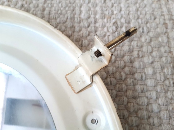 Image 1 of Suspension ronde en verre de RZB Leuchten, lampe de plafond vintage en verre avec relief.