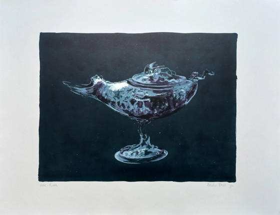 Brieke Drost oil lamp print, 16/50, 1994, Lithographs & prints, Paper, Metal, Grey, Modern (photo 3 of 5)
