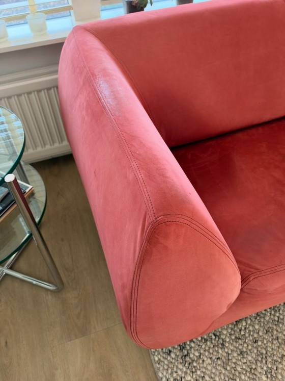 Gelderland Young 2.5-seater sofa, 3-5 seaters, Leather, Metal, Red, Modern (photo 3 of 15)