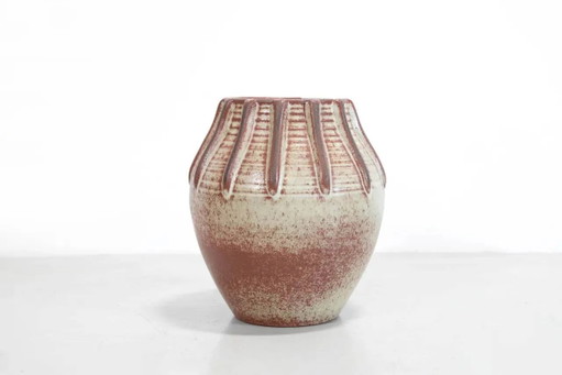 Large ceramic vase by Accolay from France – vazen, Porcelain, Mid Century Modern (photo 2 of 5)