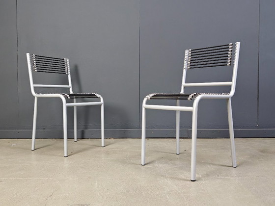 Image 1 of Set of 6 Sandow dining chairs by rene Herbst, 1980s 