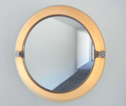 Miroir de salle de bain Electrolux des années 1970, éclairé et pivotant avec interrupteur à cordon