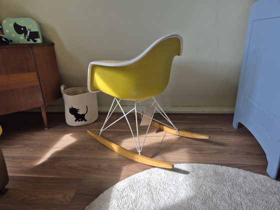 Vitra RAR Rocking chair, Jaune Moutarde – Chrome, Wool (photo 3 of 9)