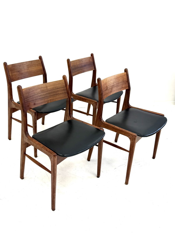 4 sillas de comedor danesas – Wood, Skai, Vintage (photo 3 of 11)