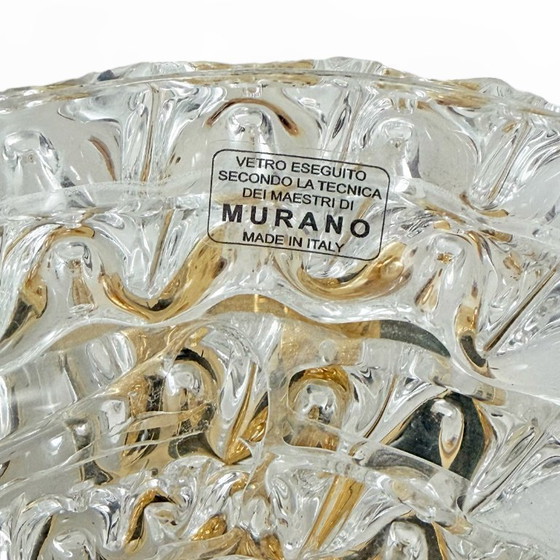 Image 1 of Applique Barovier Art Dèco in ottone e vetro di Murano Rostrato, coppia