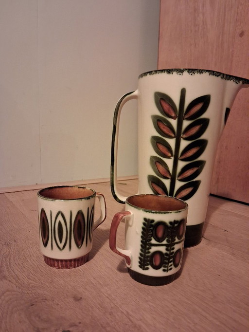 Vintage Boch Rambouillet (1968) jug and cup and saucer