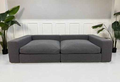 Flexform Grondstuk Designer Bank Stoff Grau Bankbank
